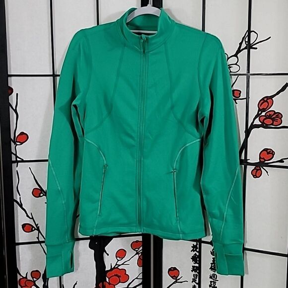 Sweaty Betty Therma Boost Running Zip Up Electro Green - Picture 2 of 14